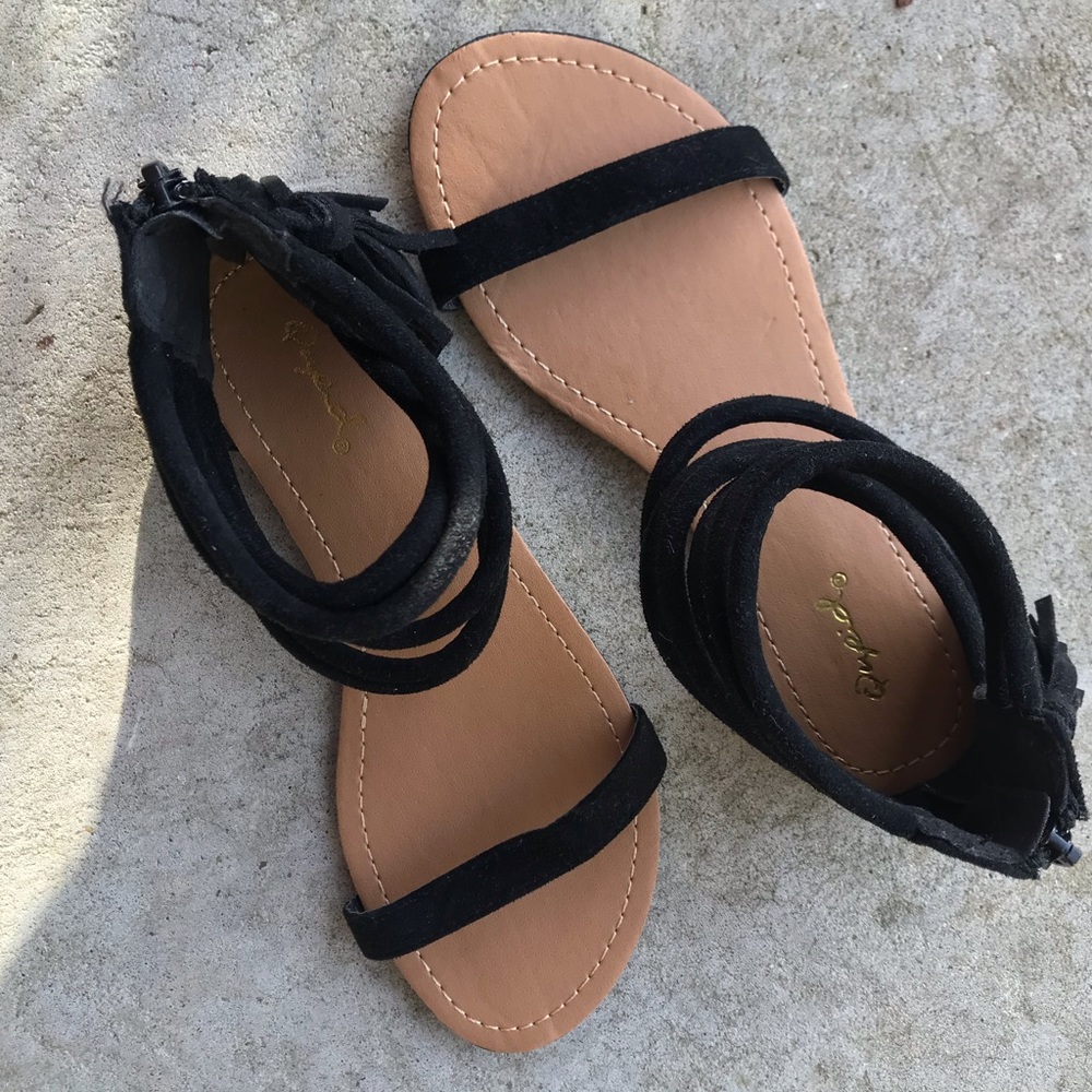Black strappy sandals